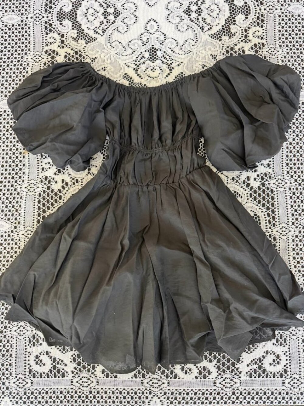 Black Puff-Sleeve Mini Dress / Princess Polly - Size XS/S
